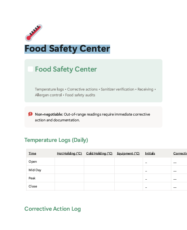 Restaurant Daily Operations System